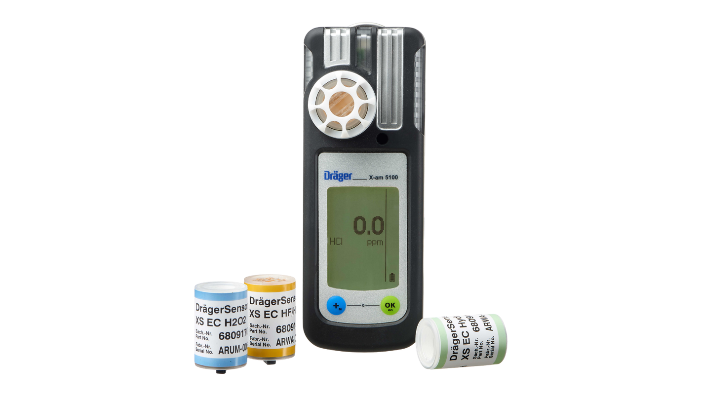 Drager x am 5100 single gas detector with 3 sensors 