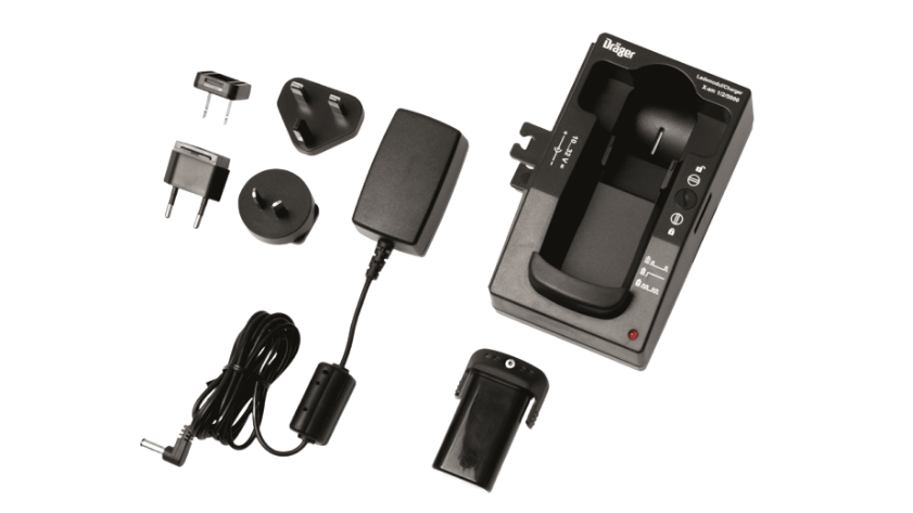 Drager x am 2800 multi-gas portable personal detector with display screen and indicator light