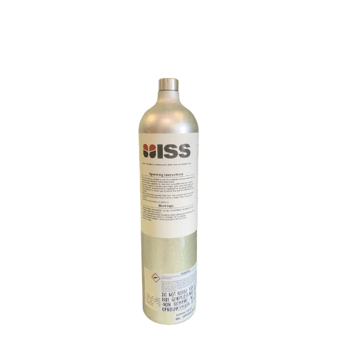 Industrial Safety Services ISS Calibration Gases 25ppm Hydrogen Sulfide (H2S) / 100ppm Carbon Monoxide (CO) / 2.5% Methane (CH4) / 18% Oxygen (O2) - Nitrogen (N2) Balance  8AL Cylinder P/N:C011918