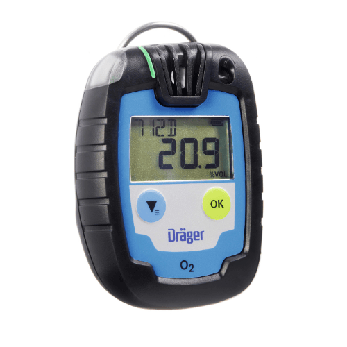 Drager Pac 6000 oxygen portable single gas detector personal gas monitor 