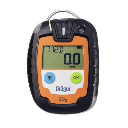 Drager Pac 6000 Sulphur Dioxide Portable Single Gas Personal Gas Monitor