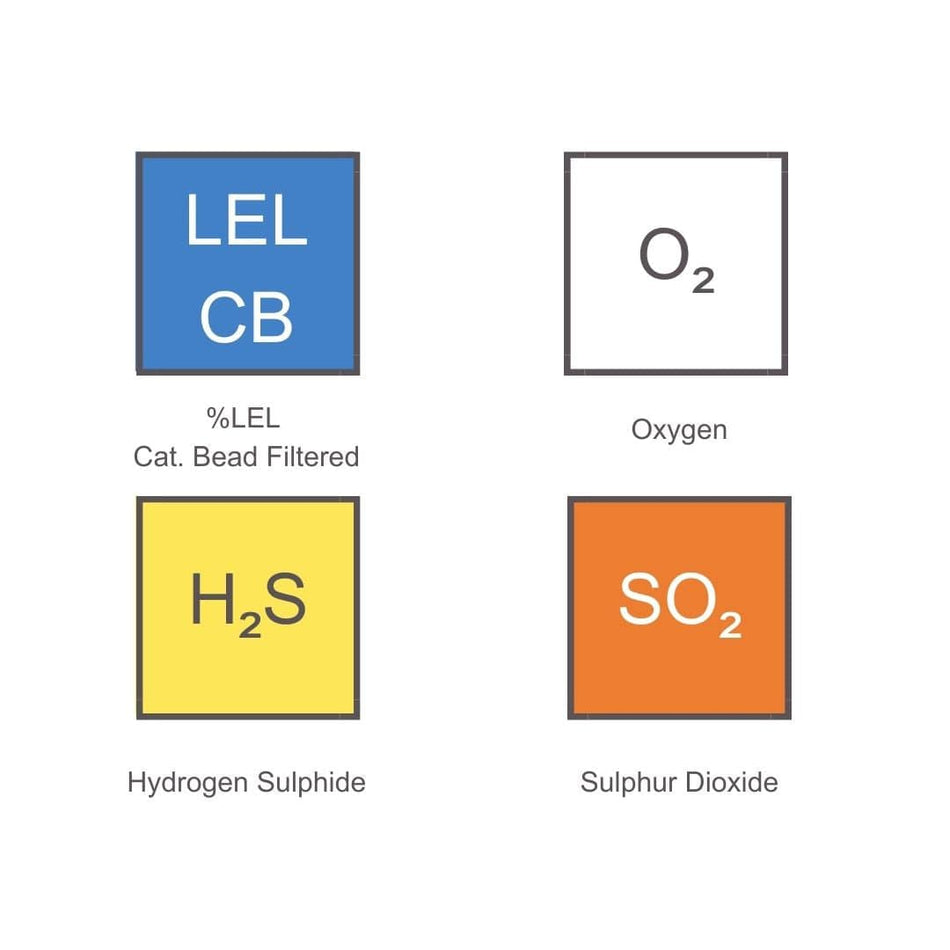 Honeywell BW Technologies Portables Honeywell BW Flex Honeywell BW Flex4 %LEL(F) O2 H2S SO2 | Yellow / Black P/N: CPD-W6X1H1S3-Y-00 / CPD-W6X1H1S3-B-00