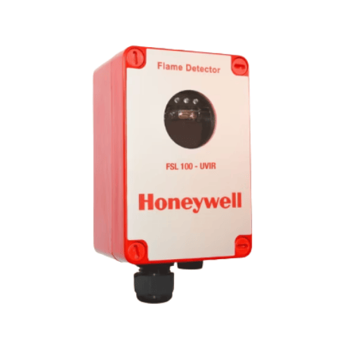 Honeywell FSL 100 Flame Detectors FSL100-UV Honeywell UV flame detector. Suitable for ATEX zone 2/22; FM 3611 Class 1,2&3 Div2 EN54-10 (HIGH sensitivity) certificate. FM3260 approval. Red Housing