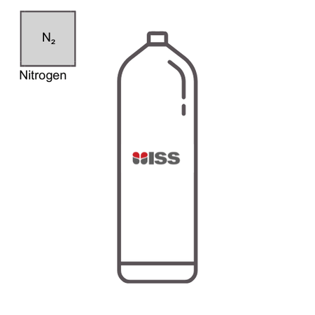 Industrial Safety Services Calibration Gas ISS Calibration Gas 99.999% Nitrogen (N2) Cylinder Type: 6D (103ltr) Water Volume: 1.7ltr P/N:C900346