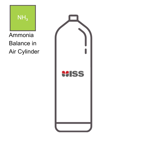 Industrial Safety Services ISS Calibration Gas  25PPM  Ammonia (NH3)Balance in Air Cylinder Type: 10AL P/N:C006545