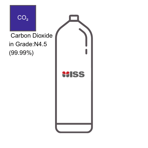 Industrial Safety Services Calibration Gas ISS Calibration Gas Carbon Dioxide Grade:N4.5 (99.99%) Cylinder Type: 10AL P/N:C016003