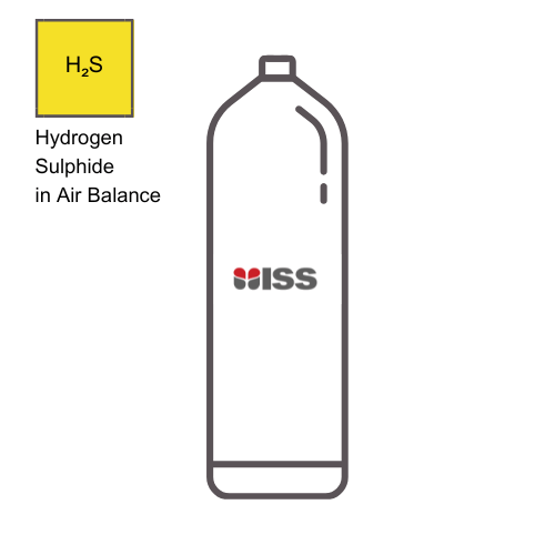 Industrial Safety Services ISS Calibration Gases 2% Hydrogen (H2) - Air Balance  8AL (500psi) P/N:C011553