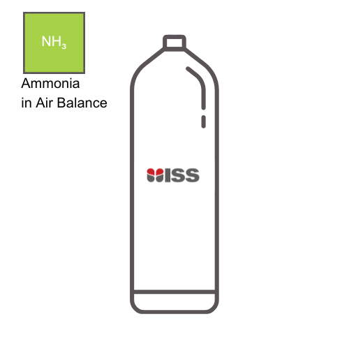 Industrial Safety Services ISS Calibration Gases 50ppm Ammonia (NH3) - Air Balance  8AL (500psi) P/N:C011763