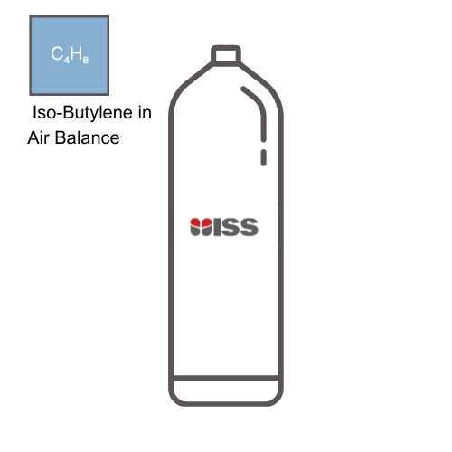 Industrial Safety Services ISS Calibration Gases 50ppm Iso-Butylene (C4H8) - Air Balance  10AL (1000psi) P/N:C006390